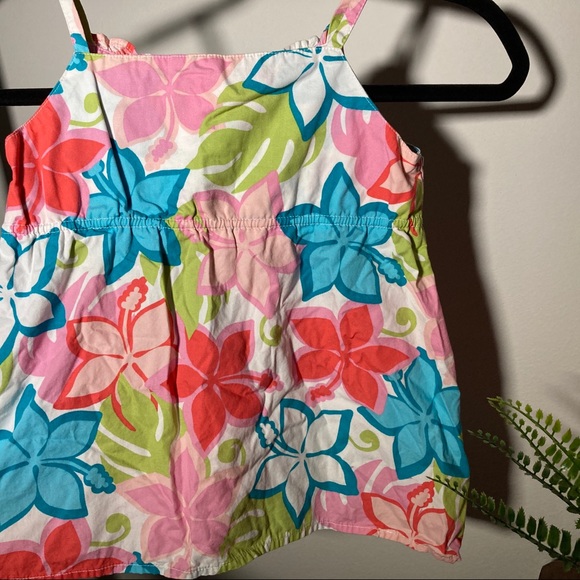 🪴3/$15 Gymboree tropical flower tank with bow - Picture 6 of 7